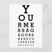 Uw Bericht Opticien Chart Briefkaart (Voorkant)