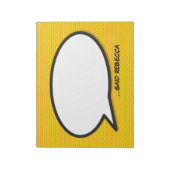 Uw Bericht Spraakballon Fun Retro Stripboek Notitieblok (Gedraaid)