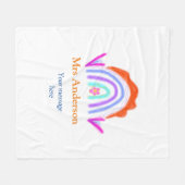 Uw bericht We voegen tekstnaam toe Rainbow Teacher Fleece Deken (Voorkant (Horizontaal))