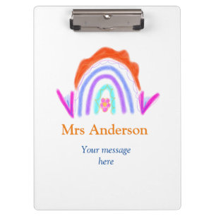 Uw bericht We voegen tekstnaam toe Rainbow Teacher Klembord