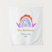 Uw bericht We voegen tekstnaam toe Rainbow Teacher Wandkleed (Voorkant)