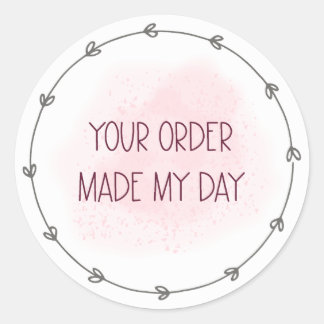 Uw bestelling heeft mijn dag Sticker gemaakt