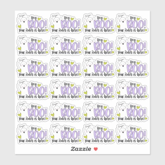 Uw bestelling is hier Ghost Boo Pun Halloween Busi Sticker (Vel)