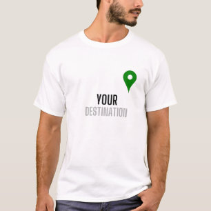 "Uw Bestemming" Heren T-Shirt – Reis-Inspiratie