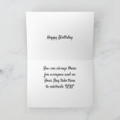 "UW BIRTHDAY" TIJD OM TE ZEGGEN DAT JE SPECIAAL BE FEESTDAGEN KAART (Binnen)