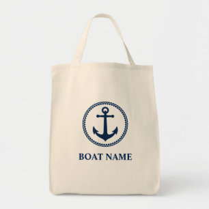 Uw Boat Name Zee Anchor Eco Friendly Grocery Tote Bag