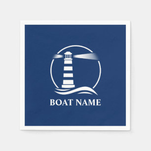 Uw boot of naam Classic Lighthouse Navy Blue Servet