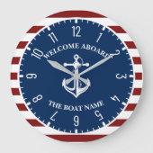 Uw Bootnaam Anker Grote Klok (Voorkant)