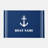 Uw bootnaam Anker Navy Blue Entryway Deurmat (Voorkant)