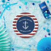 Uw Bootnaam Anker Papieren Bordje (Feest)
