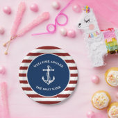 Uw Bootnaam Anker Papieren Bordje (Feest)