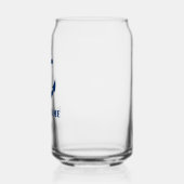 Uw bootnaam Nautical Anker Navy Blue Blikvorm Glas (Links)