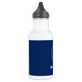 Uw Bootnaam Touw & Anker Blauw Wit Waterfles (Links)