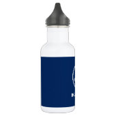 Uw Bootnaam Zee Anker Blauw Wit Waterfles (Links)