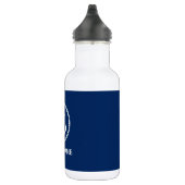 Uw Bootnaam Zee Anker Blauw Wit Waterfles (Rechts)