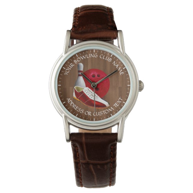 Uw Bowling Club Naam Bowling Club Eigenaar Horloge (Voorkant)