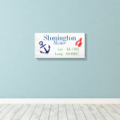 Uw breedtegraad van uw stad en lengte canvas afdruk (Insitu (Houten vloer))