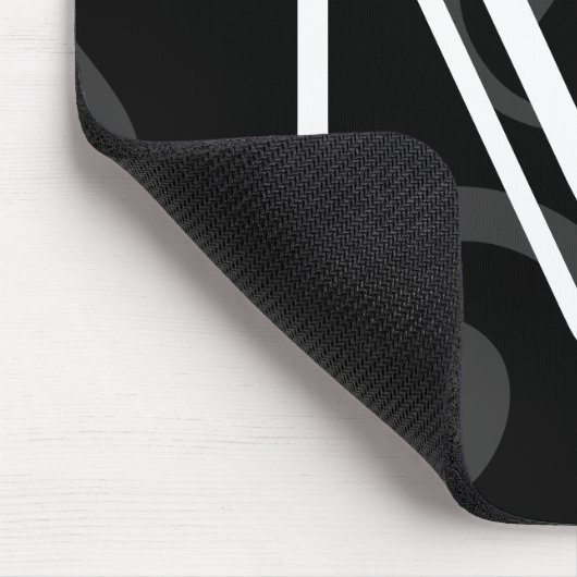 Uw brief. Aangepast zwart/wit wervelmonogram. Muismat (Hoek)