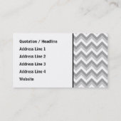 Uw brief. Gray Zigzag Pattern Monogram. Visitekaartje (Achterkant)