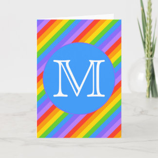 Uw Brief, het Monogram van de Strepen van de Notitiekaartje