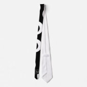 Uw brief. Zwart-wit monogram. Fun Pattern Stropdas (Achterkant)