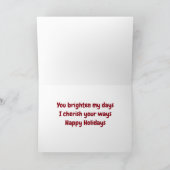 **UW BRIGHTEN MIJN DAGEN** SCHIJNSCHEMA'S VOOR U FEESTDAGEN KAART (Binnen)