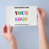 Uw Business Logo Aangepaste tekst Promotiebrochure Flyer (Hand)