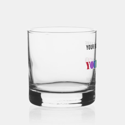 Uw Business Logo aangepaste tekstnaam Sjabloon Whisky Glas (Voorkant)