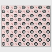 Uw Business Logo Custom Blush Punk Cadeaupapier (Vlak)