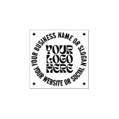 Uw Business Logo Custom Cool Y2K Rubber Stamp Rubberstempel (Afrduk)