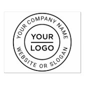 Uw Business Logo Custom Grote Rubber Stamp Rubberstempel (Afrduk)