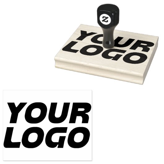 Uw Business Logo Custom Grote Rubber Stamp Rubberstempel (Gestempeld)