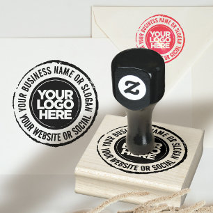 Uw Business Logo Custom Grunge Rubber Stamp Rubberstempel