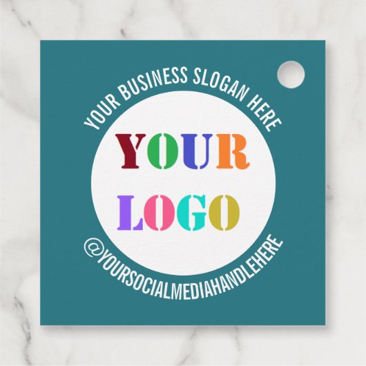 Uw Business Logo Custom Tekst en Kleur Gift Labels (Achterkant)