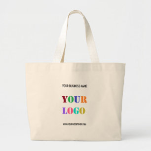 Uw Business Logo Custom Text Company Canvas tas