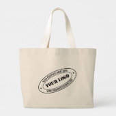 Uw Business Logo Custom Text Company Canvas tas (Achterkant)