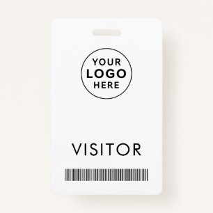 Uw Business Logo en Barcode Visitor ID Badge