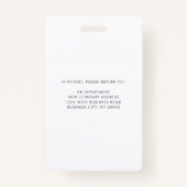 Uw Business Logo en Barcode Visitor ID Badge (Achterkant)