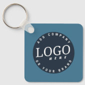 Uw Business Logo en QR Code Medewerkers Swag Sleutelhanger (Voorkant)