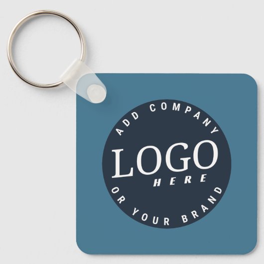 Uw Business Logo en QR Code Medewerkers Swag Sleutelhanger (Voorkant)