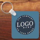 Uw Business Logo en QR Code Medewerkers Swag Sleutelhanger (Voorkant)
