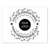 Uw Business Logo en Tekst Aangepaste Zelfgemaakte Rubberstempel (Afrduk)