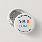 Uw Business Logo Name Website Promotion Button (Voorkant /achterkant)