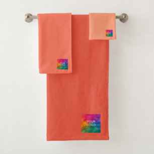 Uw Business Logo of Afbeelding Tekst Sjabloon Sina Bad Handdoek