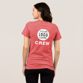 Uw Business Logo Personeel Personeel Aangepast Tri-Blend Shirt (Achterkant volledig)