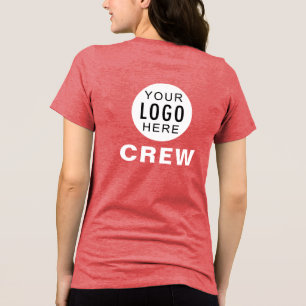 Uw Business Logo Personeel Personeel Aangepast Tri-Blend Shirt