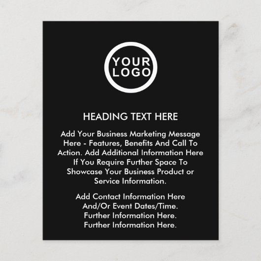 Uw Business Logo Promotie Flyer Sjabloon (Voorkant)