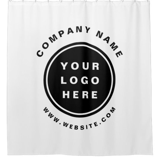 Uw Business Logo Promotion Business Company Douchegordijn (Voorkant)