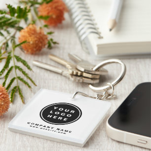 Uw Business Logo Promotion Business Company Sleutelhanger