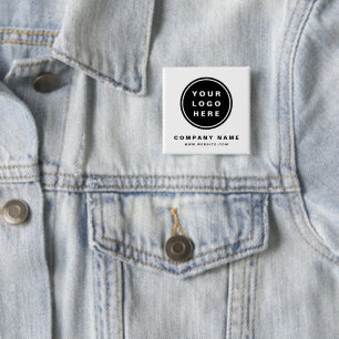 Uw Business Logo Promotion Business Company Vierkante Button 5,1 Cm